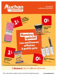 Catalogue Auchan Supermarché "Numéro spécial : Les meilleures affaires à petits prix" à Vieux-Mareuil et alentours, 8 pages, 18/06/2024 - 23/06/2024