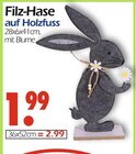 Filz-Hase auf Holzfuss Angebote bei Wreesmann Bremerhaven für 1,99 €
