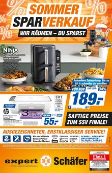 expert Schäfer Prospekt SOMMER SPARVERKAUF: WIR RÄUMEN - DU SPARST mit 4 Seiten