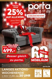 Couch im porta Möbel Prospekt in Frankfurt Aktueller porta Möbel Prospekt mit Couch, "DIE MÖBILÄUMS-SPAR-SHOW", Seite 1