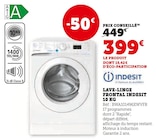 Lave-linge frontal - Indesit en promo chez Super U Fleury-les-Aubrais à 399,00 €