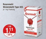 Weizenmehl Type 405 von Rosenmehl im aktuellen V-Markt Prospekt für 1,11 €