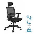 Fauteuil de bureau MALICE avec têtière - accoudoirs réglables - noir dans le catalogue Bureau Vallée