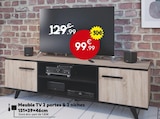 Meuble TV 2 portes & 2 niches en promo chez Maxi Bazar Stains à 99,99 €