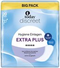 Discreet Hygiene-Einlagen Extra Plus von today im aktuellen Penny Prospekt für 3,69 €