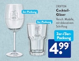 Cocktail im ALDI SÜD Prospekt Cocktail-Gläser von Crofton im aktuellen ALDI SÜD Prospekt für 4,99 €