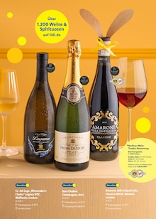 Champagner im aktuellen Lidl Prospekt (Cottbus) Champagner im Lidl Prospekt "Ostern gemeinsam genießen" mit 46 Seiten (Cottbus)