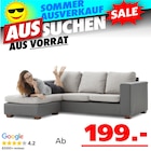 Seats and Sofas Würselen - Stuart Ecksofa Angebot im Prospekt Stuart Ecksofa bei Seats and Sofas im Würselen Prospekt für 199,00 €