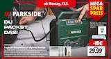 Tragbarer Kompressor mit digitaler Anzeige Angebote von PARKSIDE bei Lidl Hameln für 29,99 €