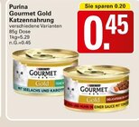 Gourmet Gold Katzennahrung Angebote von Purina bei WEZ Minden für 0,45 €