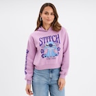 Promo Sweat hoodie cropped à capuche Stitch parme femme à 25,99 € dans le catalogue La Halle à Aire-sur-la-Lys