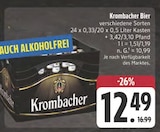 Bier im Angebot bei E center in Jena Bier Angebote von Krombacher bei E center Jena für 12,49 €