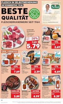 Thüringer Rostbratwurst Angebot im Kaufland Prospekt, gültig von 19.06.2025 bis 25.06.2025 Thüringer Rostbratwurst Angebot im aktuellen Kaufland Prospekt auf Seite 20