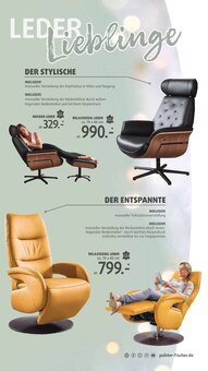 Fernsehsessel im Polstermöbel Fischer Prospekt "Spektakuläre Neueröffnung" mit 55 Seiten (Regensburg)