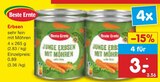 Junge Erbsen mit Möhren bei Netto Marken-Discount im Prospekt "" für 3,00 €