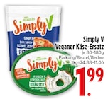Veganer Käse-Ersatz im EDEKA Prospekt Veganer Käse-Ersatz von Simply V im aktuellen EDEKA Prospekt für 1,99 €