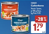 Cashewkerne pikant gewürzt von Farmer im aktuellen ALDI SÜD Prospekt für 1,79 €