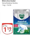Aktuelles Wick ohne Zucker Angebot bei GLOBUS in Siegen (Universitätsstadt) ab 1,19 €