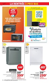 Promos Lave-Vaisselle dans le catalogue "LES PRIX BAS Spécial rentrée" de Hyper U Lave-Vaisselle en promo dans le catalogue Hyper U à la page 74