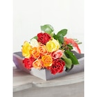 Bouquet de 9 roses tons chauds dans le catalogue Carrefour