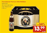 Premium Hefe Weißbier Angebote von Franziskaner bei Netto Marken-Discount Recklinghausen für 13,99 €