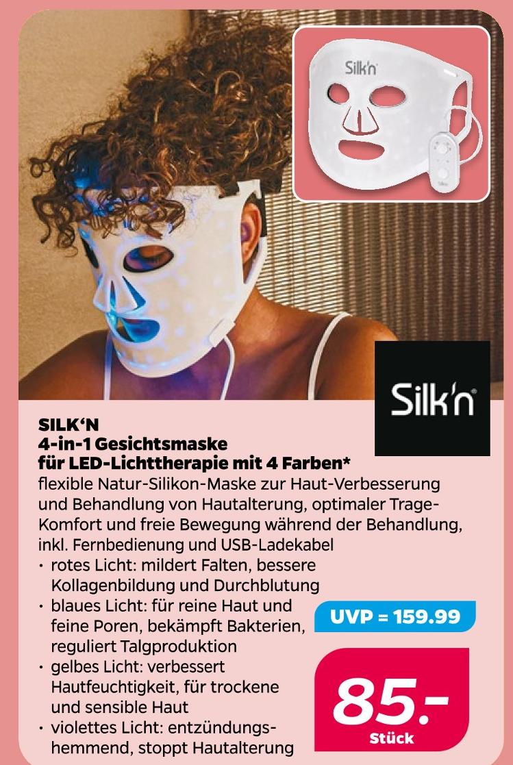 4-in-1 Gesichtsmaske für LED-Lichttherapie mit 4 Farben