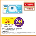 Promo Lingettes hypoallergénique au lait de toilette x80 à 6,10 € dans le catalogue Intermarché à Saint-Privat-des-Vieux