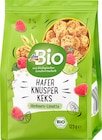 Haferkekse, Knusper Keks Himbeere Limette von dmBio für 1,25 € bei dm-drogerie markt im Angebot Haferkekse, Knusper Keks Himbeere Limette von dmBio im aktuellen dm-drogerie markt Prospekt