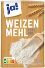 Weizenmehl Type 405 im Angebot bei REWE in Braunschweig Weizenmehl Type 405 Angebote von ja! bei REWE Braunschweig für 0,59 €
