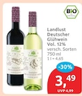 Deutscher Bio-Glühwein Rot im budni Prospekt Deutscher Bio-Glühwein Rot von Landlust im aktuellen budni Prospekt für 3,49 €