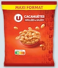 Cacahuètes grillées & salées - U en promo chez Super U Cacahuètes grillées & salées - U dans le catalogue Super U