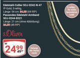 Edelstahl-Collier SOJ-0242-N-47 Angebote von s.Oliver bei GLOBUS Pirmasens für 24,99 €