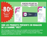 -80% sur le 2ème produit acheté sur les produits présents en magasin de la gamme VEET - VEET en promo chez E.Leclerc Tours