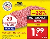 Netto Marken-Discount - Schweine-Hackfleisch Angebot im Prospekt Schweine-Hackfleisch bei Netto Marken-Discount im Prospekt "" für 1,99 €