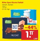 Bunte Vielfalt im Angebot bei Netto Marken-Discount in Halberstadt Bunte Vielfalt Angebote von Ritter Sport bei Netto Marken-Discount Halberstadt für 1,11 €
