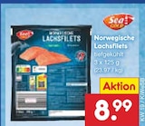 Netto Marken-Discount Lauterbach - Norwegische Lachsfilets Angebot im Prospekt Norwegische Lachsfilets bei Netto Marken-Discount im Lauterbach Prospekt für 8,99 €