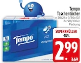 Taschentücher im EDEKA Prospekt Taschentücher 20/24x von Tempo im aktuellen EDEKA Prospekt für 2,99 €