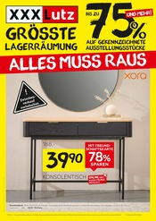 XXXLutz Möbel & Einrichtung Prospekt der aktuellen Woche mit 20 Seiten, gültig von 04.07.2026 bis 17.07.2026, in Greifswald und Umgebung Aktueller XXXLutz Möbel & Einrichtung Prospekt in Greifswald und Umgebung, "ALLES MUSS RAUS" mit 20 Seiten, 04.07.2026 - 17.07.2026