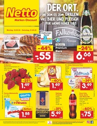 Netto Marken-Discount Prospekt für Seligweiler mit 45 Seiten Netto Marken-Discount Prospekt für Seligweiler: "DER ORT, AN DEM ES ZUM GRILLEN VIEL BIER UND FLEISCH FÜR WENIG KOHLE GIBT.", 45 Seiten, 16.05.2022 - 21.05.2022
