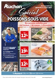 Prospectus Auchan Hypermarché à Châteauneuf-sur-Charente, "Spécial POISSONS SOUS VIDE", 2 pages, 02/10/2024 - 06/10/2024