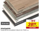 Arbeitsplatte Angebote bei toom Baumarkt Bad Salzuflen für 39,99 €