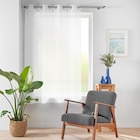 Rideau voilage Lissea court tissé effet lin sable 140x180 cm en promo chez Décor Discount Rideau voilage Lissea court tissé effet lin sable 140x180 cm dans le catalogue Décor Discount