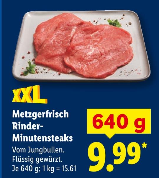 Metzgerfrisch Rinder-Minutensteaks