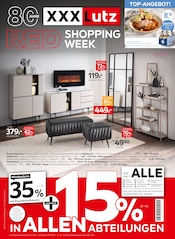 Aktueller XXXLutz Möbelhäuser Prospekt mit Schweinebraten, "RED SHOPPING WEEK", Seite 1