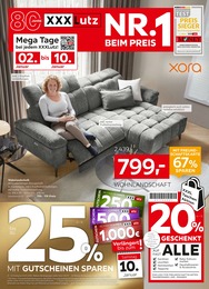 Wohnlandschaft im XXXLutz Möbelhäuser Prospekt "NR.1 BEIM PREIS" auf Seite 1