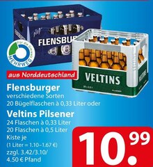 Flensburger oder Veltins Pilsener bei famila Nordost in Stade Flensburger oder Veltins Pilsener im Angebot bei famila Nordost Stade für 10,99 €