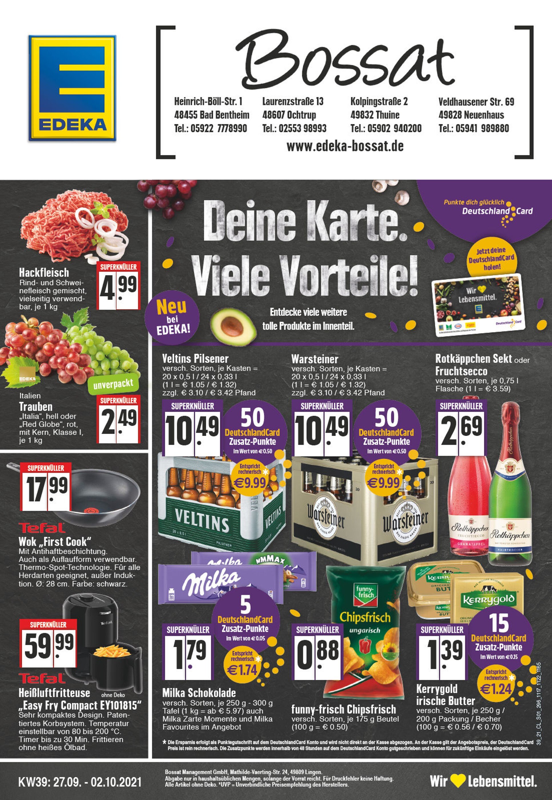 EDEKA Prospekt für Nordhorn mit 32 Seiten EDEKA Prospekt für Nordhorn: "Aktuelle Angebote", 32 Seiten, 27.09.2021 - 02.10.2021