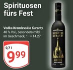 Aktuelle Wodka Angebote bei GLOBUS in Erlangen Aktuelles Vodka Kremlevskie Kuranty Angebot bei GLOBUS in Erlangen ab 9,99 €