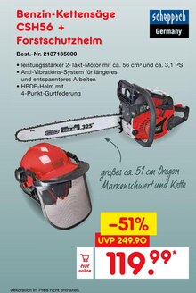 Benzin-Kettensäge CSH56 + Forstschutzhelm bei Netto Marken-Discount in Dortmund Benzin-Kettensäge CSH56 + Forstschutzhelm im Angebot bei Netto Marken-Discount Dortmund für 119,99 €