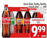 Coca-Cola, Fanta, Sprite, mezzo mix oder Lift von Coca-Cola im aktuellen EDEKA Prospekt für 9,99 €